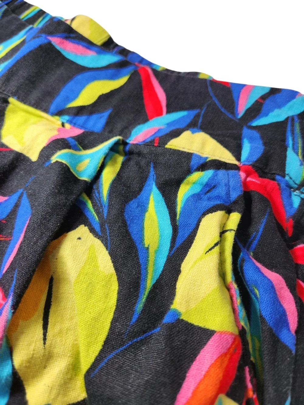 Tabitha Brown for Target Linen Blend Tropical Wide Leg Pants Medium Resort Lemon - Picture 8 of 16
